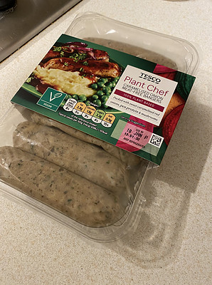 Vegan sausages for vegan sausage casserole